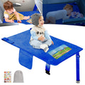 GoCozy Toddler Airplane Bed Kids Airplane Seat Extender Travel Bed Toddler Airplane Travel Essentials with Sticker Book Dark Blue