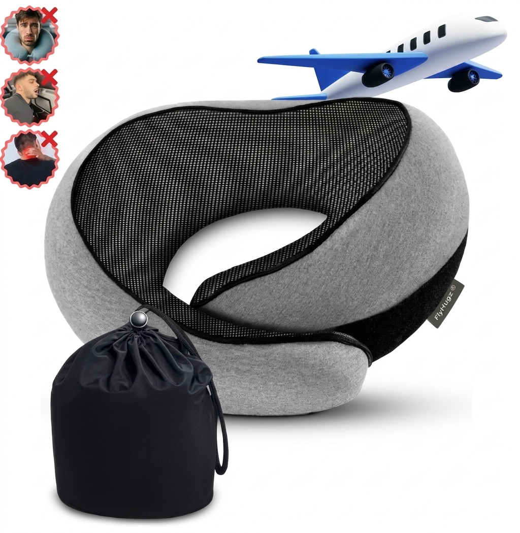PackedAndGo™ Ergonomic Travel Pillow | 360° Travel Comfort